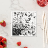 Abstrakte Wolkenbildung in Schwarz und Weiß Serviette (Beispiel)