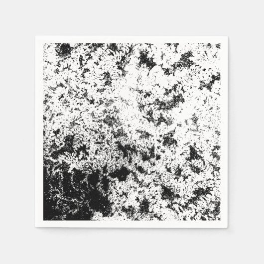 Abstrakte Wolkenbildung in Schwarz und Weiß Serviette (Vorderseite)