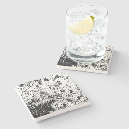 Abstrakte Wolkenbildung in Schwarz und Weiß Steinuntersetzer (Seitenansicht)