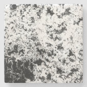 Abstrakte Wolkenbildung in Schwarz und Weiß Steinuntersetzer (Vorderseite)