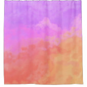 Abstrakte Wolkenduschvorhang für Puri und Orangen Duschvorhang (Vorderseite)