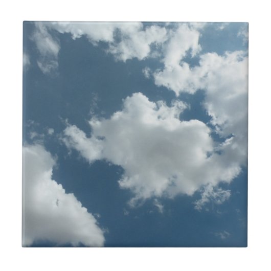 Abstrakte Wolkenhimmel-Fotografie Fliese (Vorderseite)