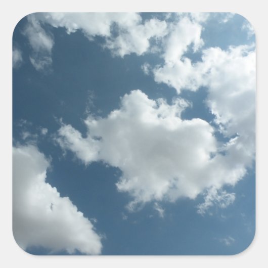 Abstrakte Wolkenhimmel-Fotografie Quadratischer Aufkleber (Vorderseite)