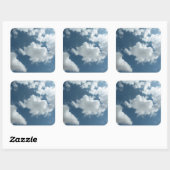 Abstrakte Wolkenhimmel-Fotografie Quadratischer Aufkleber (Blatt)