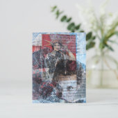 Abstrakte Wörter und Frauen Postkarte (Stehend Vorderseite)