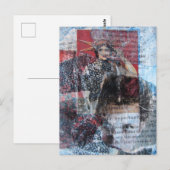 Abstrakte Wörter und Frauen Postkarte (Vorne/Hinten)