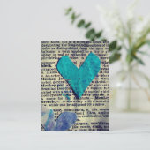 Abstrakte Wörter und Herzen Postkarte (Stehend Vorderseite)