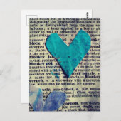 Abstrakte Wörter und Herzen Postkarte (Vorne/Hinten)