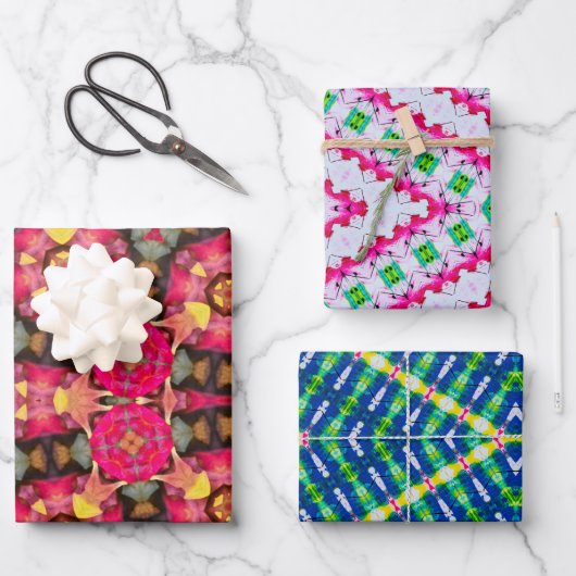 Abstrakte Wrapping Papers Geschenkpapier Set (Vorderseite)