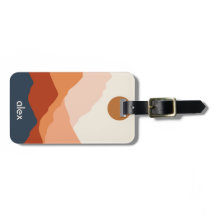 Abstrakte Wüste - Akryllische Gepäckmarke