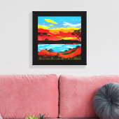 Abstrakte Wüste Hintergrund #5 Canvas Print Leinwanddruck (Insitu (Wohnzimmer))