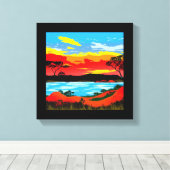 Abstrakte Wüste Hintergrund #5 Canvas Print Leinwanddruck (Insitu (Holzboden))