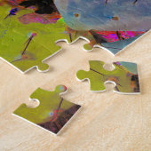 Abstrakte Wüste Prickly Pear Cactus Red and Green Puzzle (Seite)