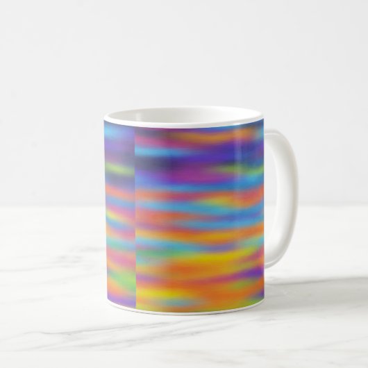 Abstrakte Wüste Sunset Sky Artwork Kaffeetasse (VorderseiteRechts)