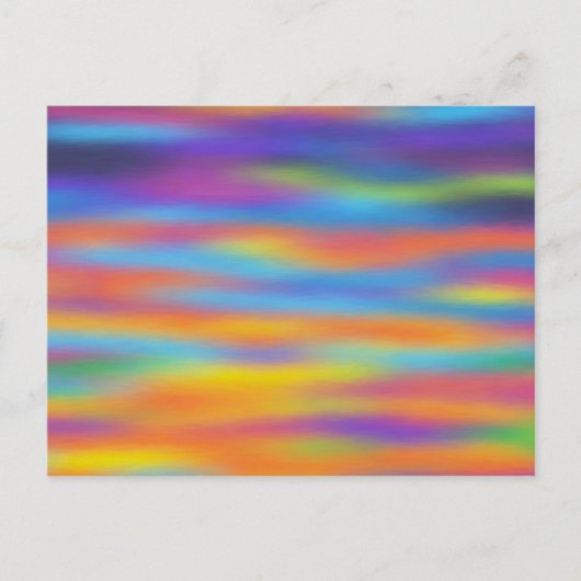 Abstrakte Wüste Sunset Sky Artwork Postkarte (Vorderseite)