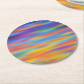 Abstrakte Wüste Sunset Sky Artwork Runder Pappuntersetzer (Angewinkelt)