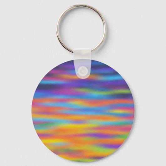 Abstrakte Wüste Sunset Sky Artwork Schlüsselanhänger (Vorderseite)