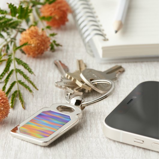 Abstrakte Wüste Sunset Sky Artwork Schlüsselanhänger (Seite)