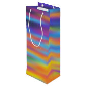Abstrakte Wüste Sunset Sky Geschenktüte Für Weinflaschen (Rückseite Schrägansicht)