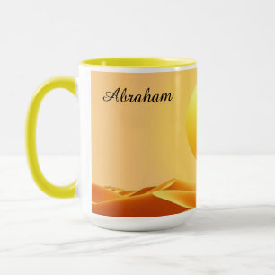 Abstrakte Wüsten-Sonne-Bernstein-Glanz Minimalisti Tasse
