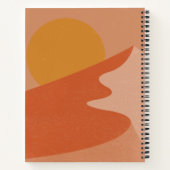 Abstrakte Wüstenberg-Illustration Personalisiert Notizblock (Rückseite)