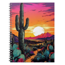 Abstrakte Wüstenkaktus | Notebook-Journal Notizblock