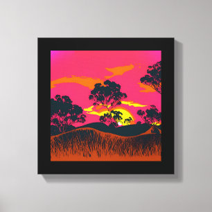 Abstrakte Wüstenlandschaft Art #6 Leinwanddruck