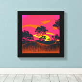 Abstrakte Wüstenlandschaft Art #6 Leinwanddruck (Insitu (Holzboden))