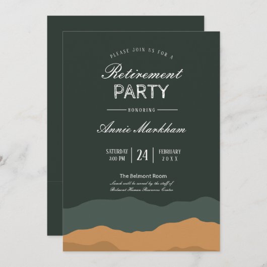 Abstrakte Wüstenlandschaft Einladung (Vorne/Hinten)