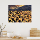 Abstrakte Wüstenlandschaft Poster (Küche)