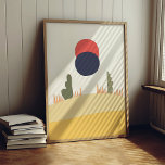 Abstrakte Wüstenmonde Poster<br><div class="desc">Abstrakte Wüstenlandschaft,  mit einem Imitat Leinwand Effekt Design.</div>