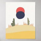 Abstrakte Wüstenmonde Poster (Vorne)