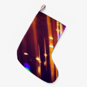 Abstrakte xmas Gold Glitzern oder Glitzer Lichter. Kleiner Weihnachtsstrumpf (Vorderansicht (hängend))