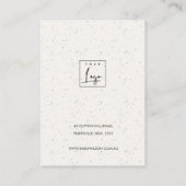 ABSTRAKTE YELLOW-KERAMIK WELLNING EARRING DISPLAY- VISITENKARTE (Rückseite)