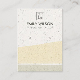 ABSTRAKTE YELLOW-KERAMIK WELLNING EARRING DISPLAY- VISITENKARTE