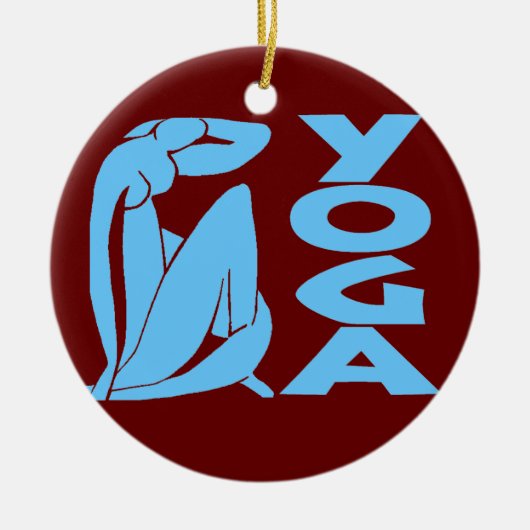 Abstrakte YOGA, Hinzufügen, Bearbeiten Keramik Ornament (Vorne)