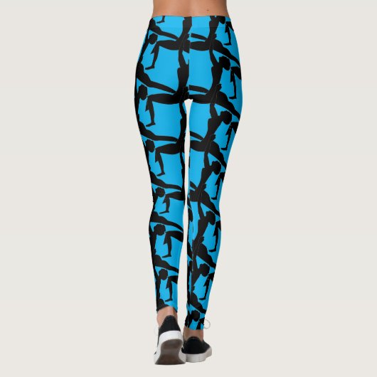 Abstrakte Yoga Lady Leggings (Rückseite)