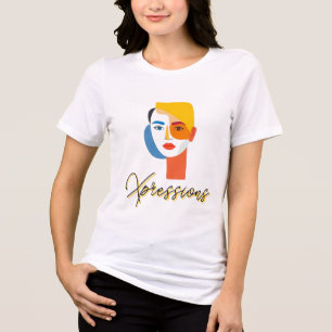 Abstrakte Yoga Meditation Silhouette Tri-Blend Shirt