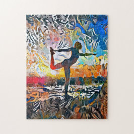 Abstrakte Yoga-Pose | Herausforderung Hard Jig Puzzle