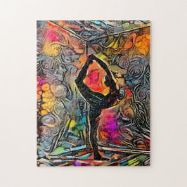 Abstrakte Yoga-Pose | Herausforderung Hard Jig Puzzle