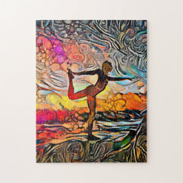 Abstrakte Yoga-Pose | Herausforderung Hard Jig Puzzle