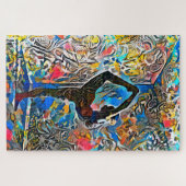 Abstrakte Yoga-Pose | Herausforderung hart Puzzle (Horizontal)