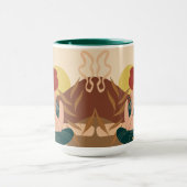 Abstrakte Yoga Pose Kaffee Tasse (Zentrum)