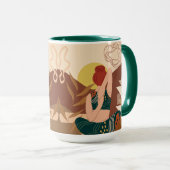 Abstrakte Yoga Pose Kaffee Tasse (VorderseiteRechts)