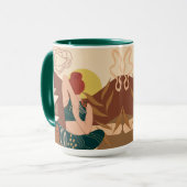 Abstrakte Yoga Pose Kaffee Tasse (Vorderseite Links)