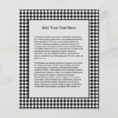 Abstrakte Zahlen für das Schwarz-weiße Hahnentritt Flyer (Vorne)