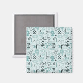 Abstrakte Zahlen Magnet (Vorderseite/Rückseite)