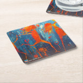 Abstrakte Zahlen Rechteckiger Pappuntersetzer (angewinkelt)