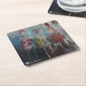 Abstrakte Zahlen Rechteckiger Pappuntersetzer (angewinkelt)