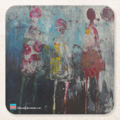 Abstrakte Zahlen Rechteckiger Pappuntersetzer (Vorderseite)